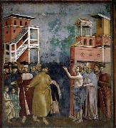 GIOTTO di Bondone Renunciation of Wordly Goods painting